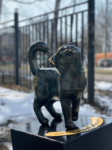 В Выксе появилась скульптура кошки, исполняющей желания